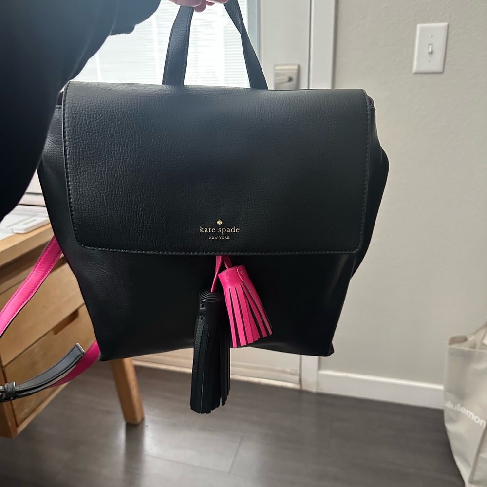 Kate Spade Black and Pink Women's Backpack